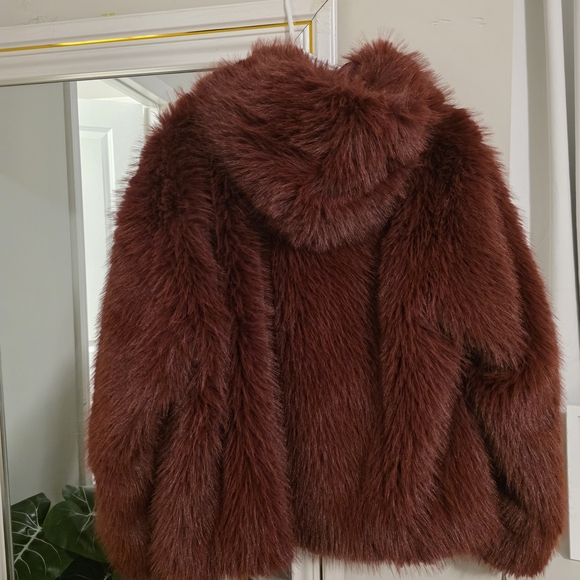 Wild Fable Plush Teddy Jacket - Deep Brown - Picture 4 of 6